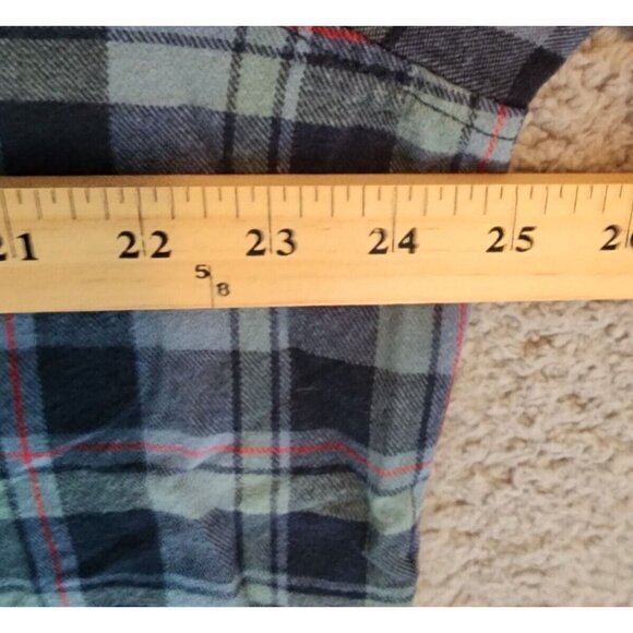 Duluth Trading Co Relaxed Fit Plaid Button Down Long Sleeve Flannel Shirt Size L - Picture 8 of 14